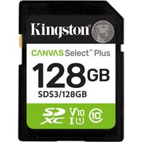 Kingston Canvas Select Plus 128 GB SDXC geheugenkaart UHS-I U1, Class 10, V10