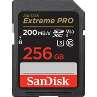 SanDisk Extreme PRO SDXC 256 GB geheugenkaart Zwart, UHS-I, Class 10, U3, V30