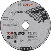 Bosch Doorslijpschijf Expert voor Inox, Ø 76mm, voor haakse minislijper 5 stuks, boring 10mm, A 60 R INOX BF, recht