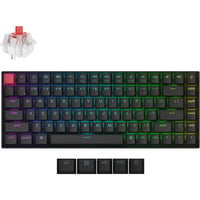 Keychron K2 QMK-H1 RGB mechanisch toetsenbord Zwart, US lay-out (QWERTY), Keychron Super Red, 75%, RGB leds, Cherry double-shot PBT, hot swap, Bluetooth 5.2 | USB-C