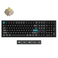 Keychron Q6 Ultra-M4 8K Wireless Custom Mechanical Keyboard, toetsenbord Zwart, US lay-out, Keychron Silk POM Banana, RGB, Hot swap, 8K, 2.4 GHz / Bluetooth 5.2 / USB-C