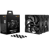 be quiet! Pure Wings 3 case fans Zwart, 3 stuks, 120 x 120 x 25 mm, PWM
