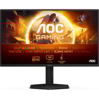 AOC 25G4SXU 24.5" gaming monitor Zwart/grijs, 310Hz (300Hz Overclocked), HDMI, DisplayPort, USB Hub