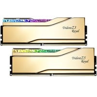 G.Skill 64 GB DDR5-6000 kit werkgeheugen Goud, F5-6000J2836G32GX2-TR5G, Trident Z5 Royal Neo, XMP