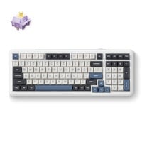 MCHOSE K99 Navy Blue Hyacinth Wireless Gasket Mount Mechanical RGB toetsenbord Wit, US lay-out (QWERTY), KTT Hyacinth, RGB, Hot swap, Double-Shot PBT, draadloos | Bluetooth | USB-C