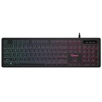 Qware Kingston bedraad toetsenbord Zwart, EU lay-out (QWERTY), Membraan, RGB led, Chocolate keycap