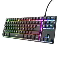 Trust GXT 833 Thado Toetsenbord met TKL-verlichting, gaming toetsenbord Zwart, US lay-out, 80% (TKL), RGB