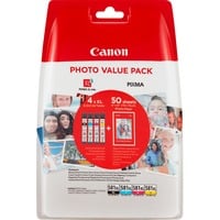 Canon Inkt CLI-581XL Multipack     Zwart, Geel, Magenta, Cyaan, Photo Paper
