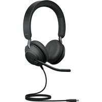Jabra JBR Evolve2 40 SE Stereo USB-C UC on-ear headset Zwart