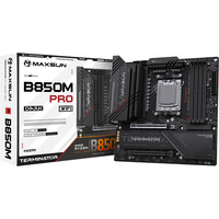 MAXSUN MS-Terminator B850M PRO DARK WIFI socket AM5 moederbord Zwart, RAID, 2.5 Gb-LAN, WLAN, BT, Sound, µATX