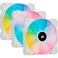 Corsair iCUE SP120 RGB ELITE Performance + Lighting Node CORE case fan Wit, 3 stuks, 4-pins PWM fan-connector