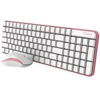Qware Waterford draadloze combo desktopset Roze, EU lay-out (QWERTY), Membraan, 100%, 1500 DPI