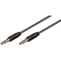 goobay AUX audio connector kabel, 3,5mm stereo Zwart, 3 meter