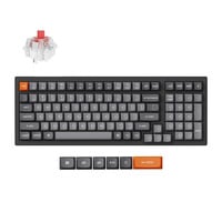 Keychron K4 Max-H1 RGB mechanisch toetsenbord Zwart, US lay-out (QWERTY), Keychron Super Red, 96%, RGB, Double-shot PBT Keycaps, Hot Swap, Bluetooth | USB-C | 2.4 GHz