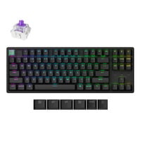 Keychron K8 HE-J1 RGB mechanisch toetsenbord Zwart, US lay-out (QWERTY), Gateron Double-Rail Magnetic Nebula, 80% (TKL), RGB leds, Cherry Double-shot PBT, hot swap, USB-C | 2.4 GHz | Bluetooth 5.1