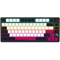LORGAR KBP7075W, gaming toetsenbord Zwart, US lay-out, 75%, RGB, Hot-swappable, PBT Double-shot, Bluetooth / 2.4GHz / USB