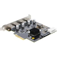 DeLOCK PCI Express x4 Card to 4 x USB 10 Gbps USB Type-A Dual Channel interface kaart 