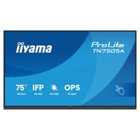 iiyama ProLite TN7505A-B1AG 74.52" 4K Ultra HD Public Display Zwart, VGA, HDMI, DisplayPort, USB-C, Audio, LAN, Touch