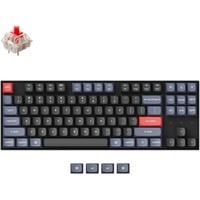 Keychron K8 Pro-H1, toetsenbord Zwart, US lay-out, Gateron G Pro Red, RGB leds, TKL, Double-shot PBT, hot swap, Bluetooth 5.1