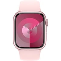 Apple Watch Series 9 smartwatch Roze/rosé, Aluminium, 41 mm, Sportbandje (M/L)