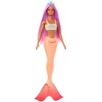 Barbie Dreamtopia - Zeemeerminpop - Roze haar en zacht oranje staart