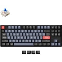 Keychron K8 Pro-J2, toetsenbord Zwart, US lay-out, Gateron G Pro Blue, RGB leds, TKL, Double-shot PBT, hot swap, Bluetooth 5.1