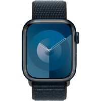 Apple Watch Series 9 smartwatch Donkerblauw/donkerblauw, Aluminium, 41 mm, Geweven sportbandje