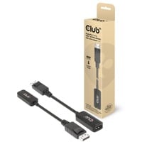 Club 3D DisplayPort 1.4 naar HDMI HDR Active adapter Zwart, 10 centimeter, 4K 120Hz, 8K 60Hz