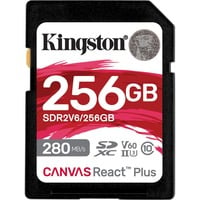 Kingston Canvas React Plus 256 GB geheugenkaart UHS-II U3, Class 10, V60