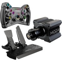 MOZA KS stuurwiel + R9 V2 stuurbasis + SR-P (Throttle + Brake) Bundel Zwart, Basis, stuur en pedalen