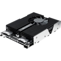 SilverStone SDP13 3,5" Bay naar PCIe NVMe M.2 SSD adapter inbouwframe Zwart, voor 4x M.2 SSD