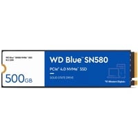 WD Blue SN580, 500 GB SSD WDS500G3B0E, M.2 2280, PCIe Gen4 x4