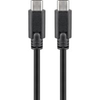 goobay Sync & Charge Super Speed USB-C kabel Zwart, 1 meter