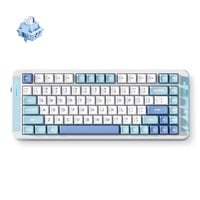 MCHOSE X75 V2 Blue Whale Sea Custom Mechanical RGB toetsenbord Wit, US lay-out (QWERTY), SWK Whale Sea, 75%, RGB, Hot swap, Double-Shot PBT, draadloos | Bluetooth | USB-C