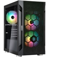 SilverStone SST-FAH1MB-PRO midi tower behuizing Zwart | 3x USB-A | RGB | Tempered Glass