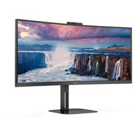 AOC CU34V5CW/BK 34" Curved UltraWide monitor Zwart, 100 Hz, HDMI, DisplayPort, USB-A, USB-C, Freesync