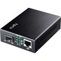 Cudy MC220P Gigabit PoE Ethernet mediaconverter Zwart, PoE