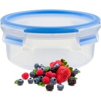 Emsa Clip & Close vershoudbakje 0,85L doos Transparant/blauw, rond, Ø 16,7cm