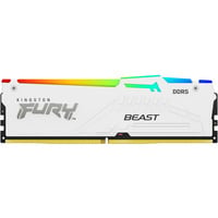 Kingston FURY Beast RGB 16 GB DDR5-5600 (1x 16 GB) werkgeheugen Wit, KF556C40BWA-16, XMP 3.0