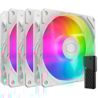 Cooler Master SickleFlow Edge 120 ARGB White Edition Fan Kit case fans Wit, 3 stuks, 120 x 120 x 25 mm, PWM, 3 stuks, met A1 Mini LED Controller