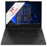 Lenovo ThinkPad T14s 2-in-1 Gen 1 (21R3004HMH) 14"  laptop Zwart | Ultra 7 255U | Intel Graphics | 32 GB | 1 TB SSD | Touch