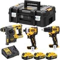 DEWALT Accu schroevendraaier combiset DCK377P3T 18V klopboorschroevendraaier Geel/zwart, 2x TSTAK Box II, 3 Li-ion XR accu's (5,0 Ah) inbegrepen