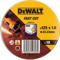 DEWALT Doorslijpschijf INOX DT3507-QZ Stainless Steel Ø 125 mm, boring 22.2 mm, 10 Stuks in blik