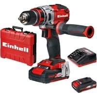 EINHELL Accu schroefboormachine TE-CD 18 Li BL schroeftol Rood/zwart, Koffer, oplader en 2 accu's inbegrepen