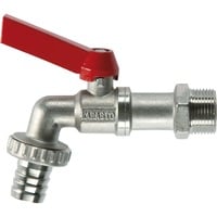 GARDENA Kogel-uitloopventiel 1/2" waterkraan Zilver/rood, 7332-20