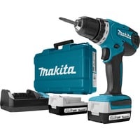Makita 14,4 V Boor-/schroefmachine DF347DWE schroefboor Blauw/zwart, Koffer, oplader en 2 accu's inbegrepen