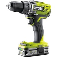 Ryobi Accu-Boormachine R18DD3-215S, 18 V schroeftol Groen/zwart, 2x Li-Ion batterij 1,5Ah