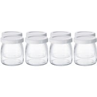 Steba Yoghurtpotjes, voor yoghurtmaker JM 3 glas Transparant/wit, 8 stuks
