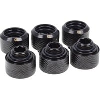 Alphacool Eiszapfen 16mm HardTube compression fitting G1/4" - sixpack schroevenset Zwart