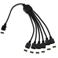 EKWB EK D-RGB 6-Way Splitter Cable splitterkabel Zwart